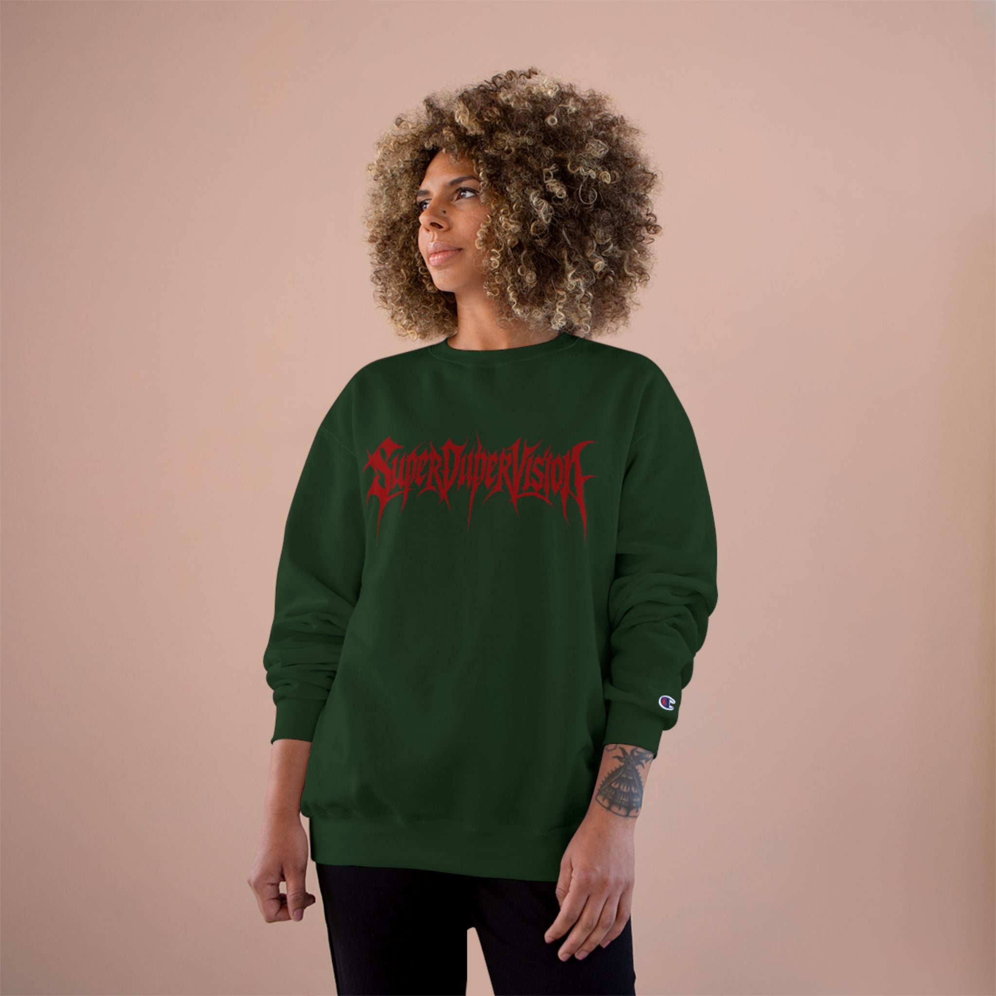 SuperDuperVision Sweatshirt — Dark Green or BLACK