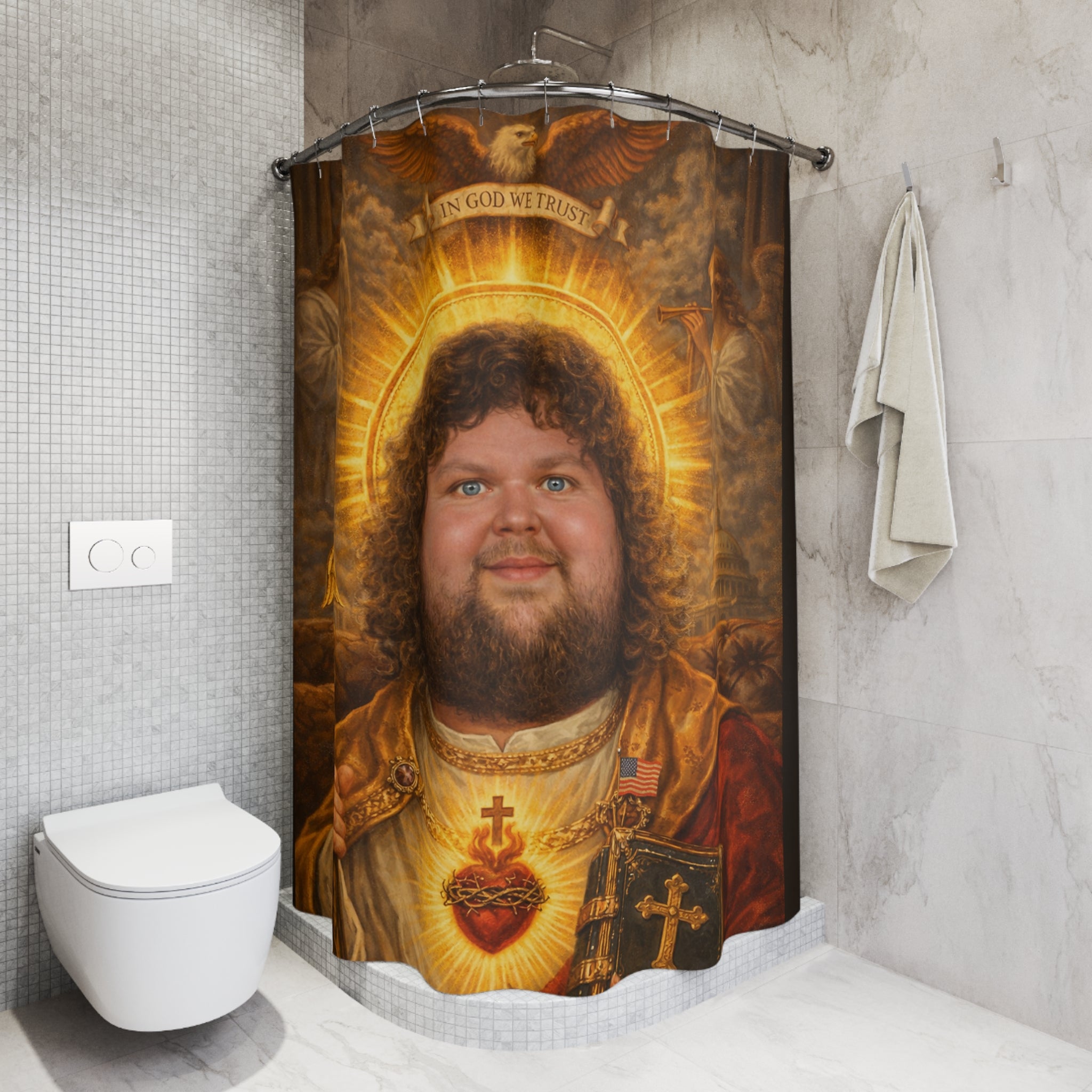 Patron of Couches – JD Vance Shower Curtain