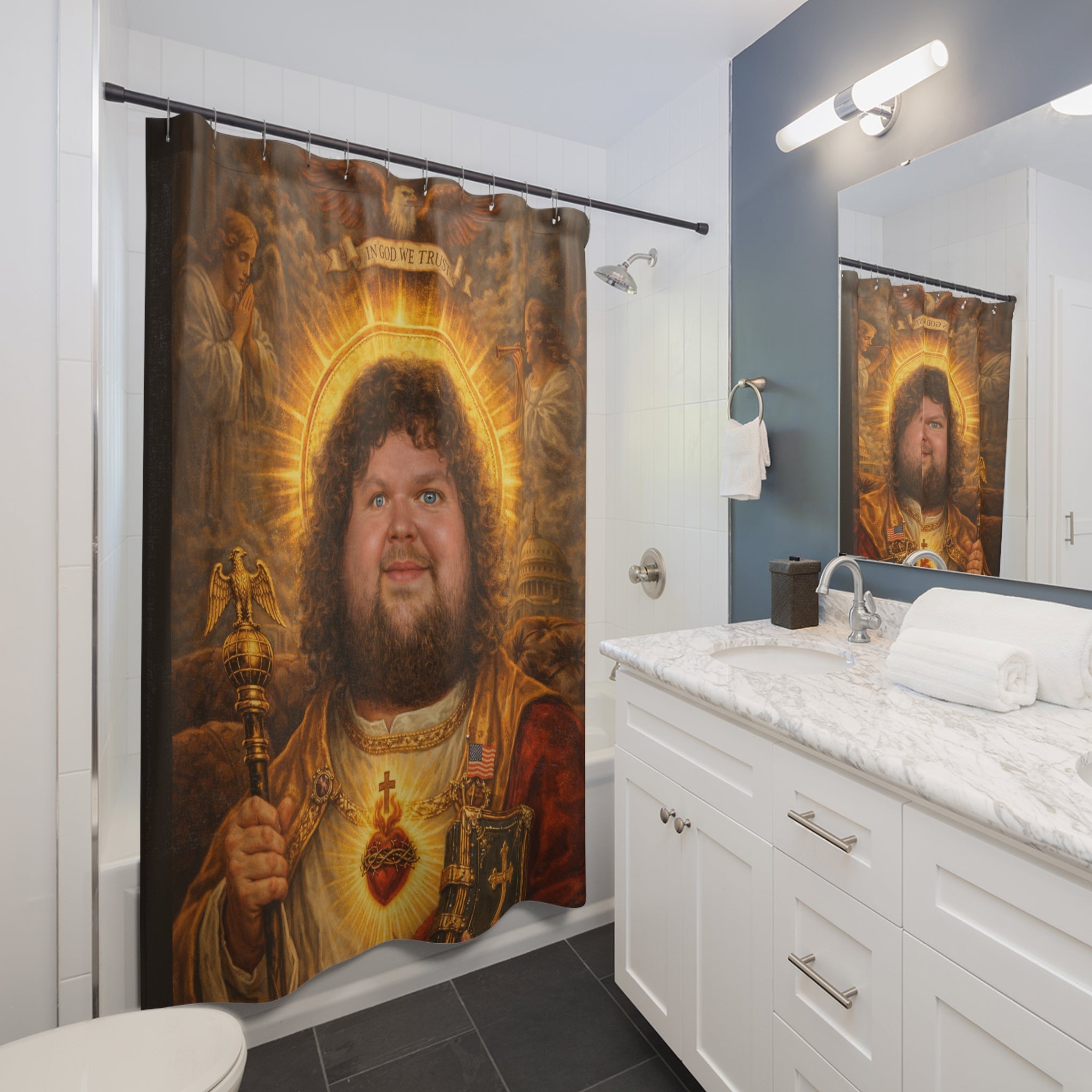 Patron of Couches – JD Vance Shower Curtain