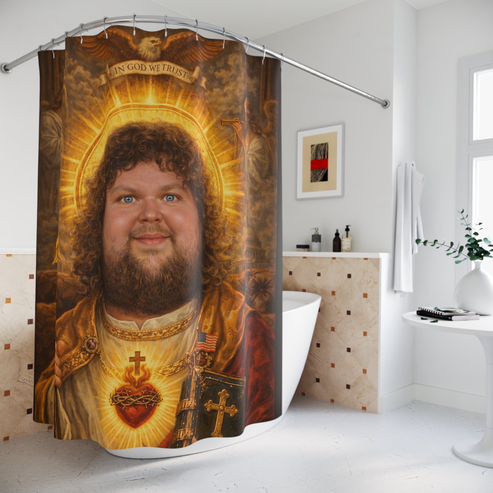 Patron of Couches – JD Vance Shower Curtain