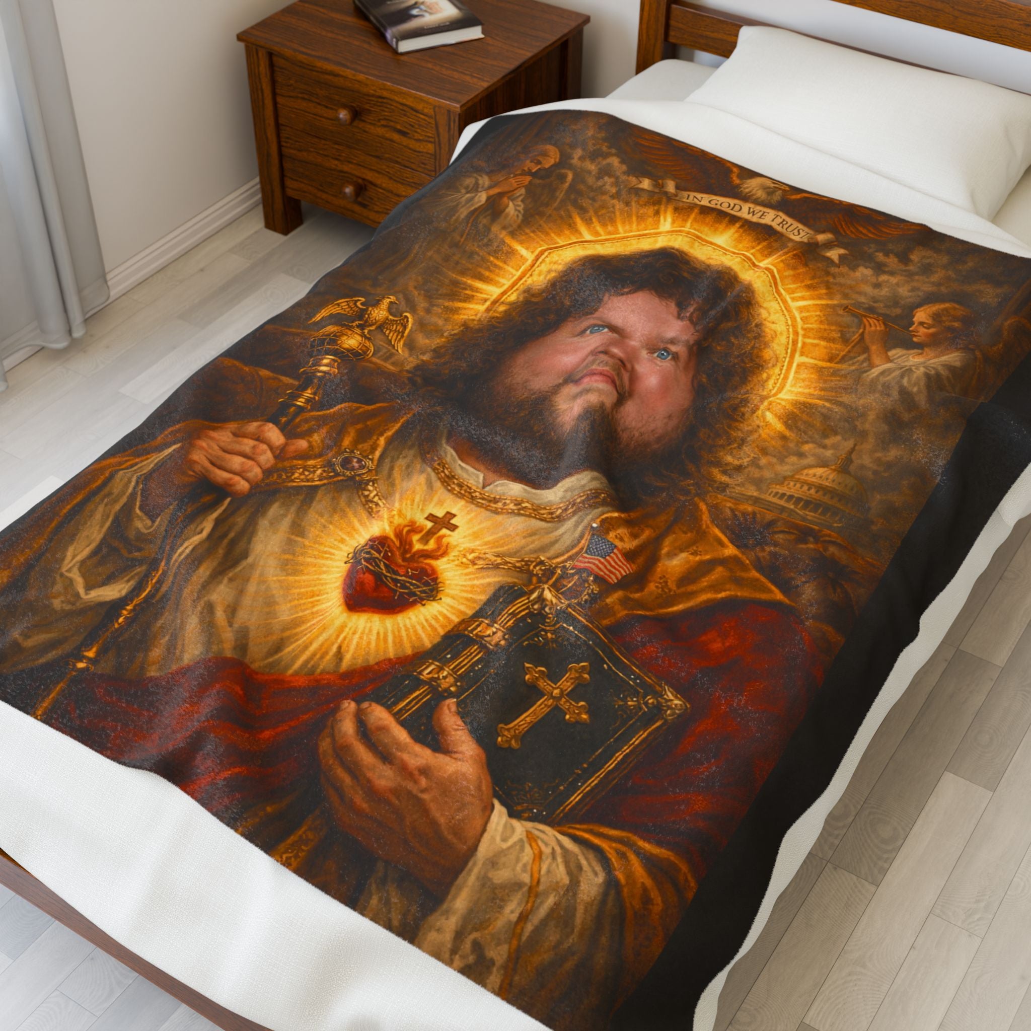 Patron of Couches – JD Vance Plush Throw Blanket
