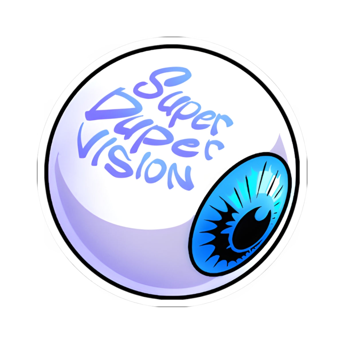 Super Duper Vision Eye Sticker — Kiss-Cut Vinyl Laptop Decal