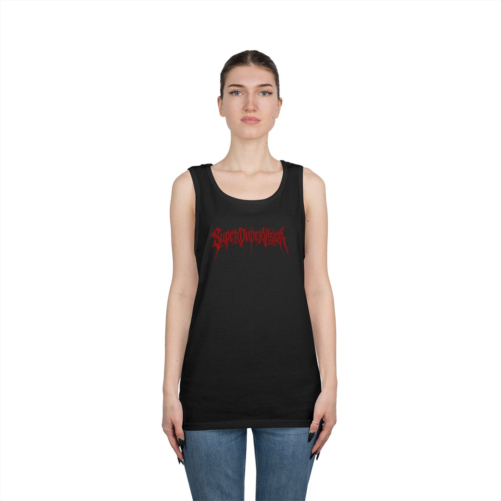 Black Tank Top — Red SuperDuperVision Logo