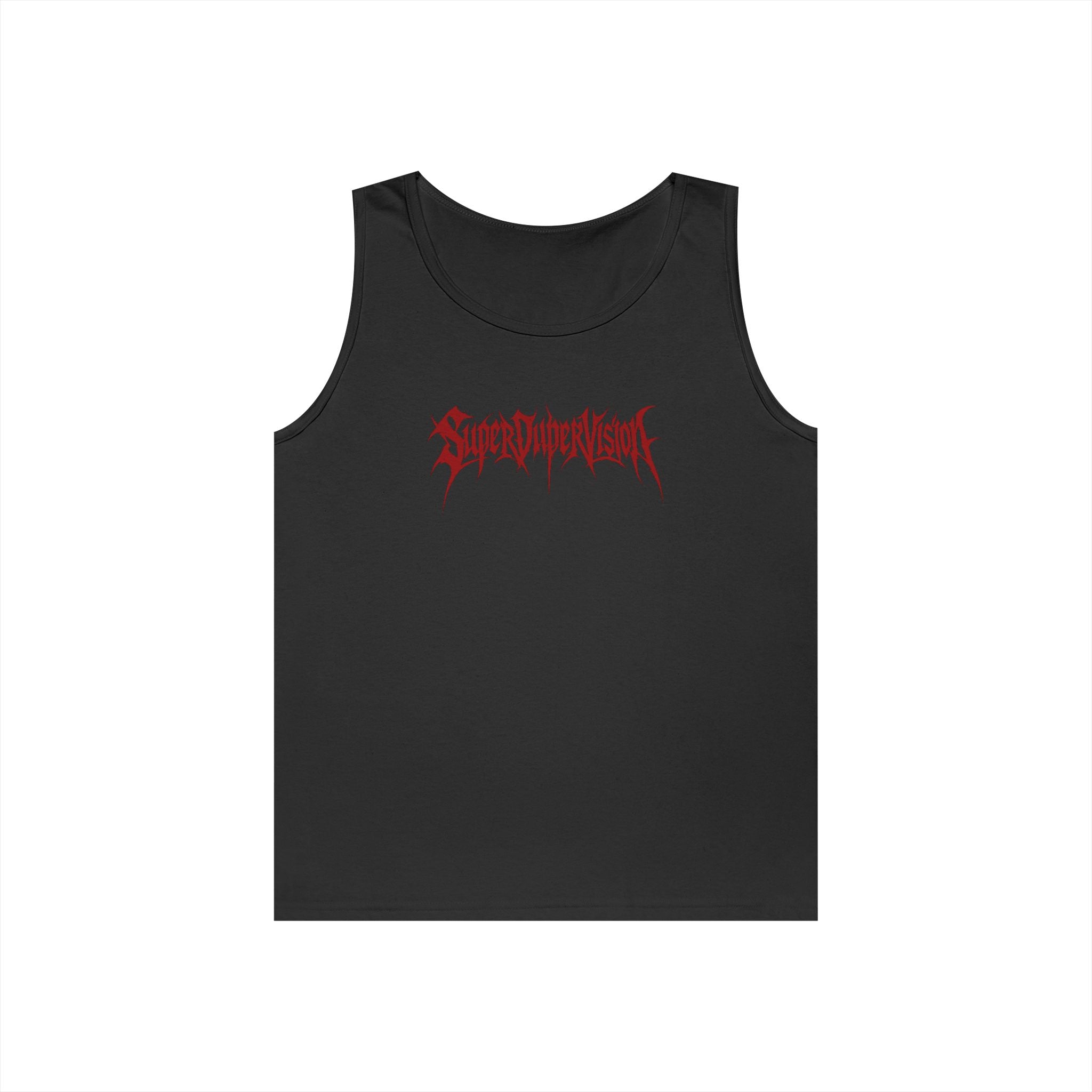 Black Tank Top — Red SuperDuperVision Logo