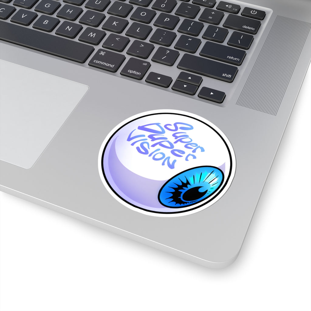 Super Duper Vision Eye Sticker — Kiss-Cut Vinyl Laptop Decal